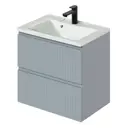 Тумба с раковиной Итана Kate 4657810336476 подвесная 64.20см цвет green wood