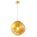Светильник подвесной Crystal Lux Malaga sp1 d280 gold 1 лампа 2 м² цвет золото