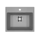 Мойка для кухни врезная Practik PR-M 490-003 49x42 см глубина чаши 19 см искусственный камень цвет светло-серый
