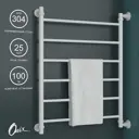 Полотенцесушитель водяной лестница Onix Classic white right 80x60 см боковая правая подводка нержавеющая сталь цвет белый
