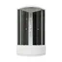 Душевая кабина PARLY EC821 80x80 см высокий поддон белый профиль белый стекло тонированное