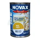 Грунт-эмаль по металлу 3 в 1 Novax глянцевая цвет желтый RAL 1021 0.8 л