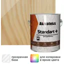 Антисептик защитно-декоративный Akvateks Standart полуматовый прозрачный 2.7 л
