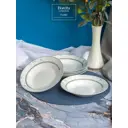 Набор тарелок 25 см Набор тарелок суповых FLORA 20см 4шт Fioretta Фарфор цвет белый