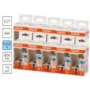 Набор ламп Osram Filament 4058075687738 E27 220-240 В 6 Вт груша 806 Лм холодный белый свет 10 шт