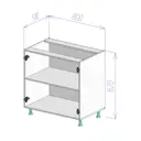 Мебель для кухни 03.02.08.З Fabrikka 80x82x51 см Товар без фасада цвет товар без фасада