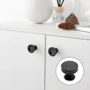 Мебельная ручка-кнопка Cappio PK324 Ø30 мм черный 8 шт