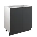 Напольный шкаф Клик мебель Simple 80x82x51 см ЛДСП цвет антрацит/белый