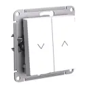 Выключатель для жалюзи встраиваемый Systeme electric AtlasDesign ATN001319 2 клавиши цвет белый