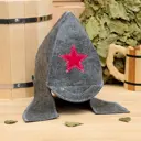 Шапка для бани Будёновка фетр серый