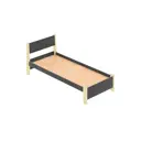 Кровать Solarius Мишка сплошное основание mkr-obiv-rs17-van100-190-full 110 x 80 x 200 см дерево цвет темно-серый/ванильный