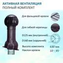 Комплект вентиляции изолированный Gervent для кровли фальцевой и гибкой черепицы D125/160 мм цвет коричневый