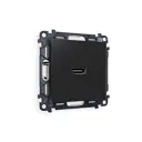 Розетка HDMI 2.0 встраиваемая Ambrella volt Альфа MA814010 с заземлением цвет черный матовый