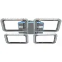 Люстра потолочная светодиодная Reluce 20333-0.3-4+1 cr с пультом управления 12 м² регулируемый белый свет цвет хром/белый/прозрачный