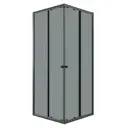 Душевой уголок Keramastar Supra Night KR067032BP прямоугольник 80x80см черный профиль эффект стекла тонированный
