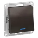 Переключатель встраиваемый Systeme electric AtlasDesign ATN000663 1 клавиша с подсветкой цвет коричневый