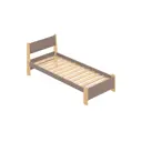 Кровать Solarius Мишка реечное основание 90 x 80 x 200 см дерево цвет мокко мусс;лакированный