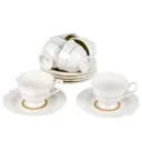 Кофейный набор 12 предметов на 6 персон White chic 90 мл Nouvelle
