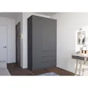 Шкаф распашной Клик мебель 120.4x210x50.4 см ЛДСП цвет графит