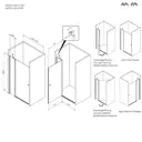 Душевая дверь Am.pm W87G-120-1P-MT 120см эффект стекла без покрытия распашной