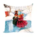 Подушка декоративная Zaberite Влюбленные зайки на коньках в Рождество 4000, 40x40 см