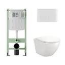 Комплект инсталляция с унитазом Alentori ALS.SIS1102.WHAL.FLU40110.V.W цвет белый