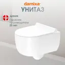 Унитаз подвесной Damixa Pulsar DX72C1700SC безободковый с сиденьем микролифт