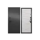 Входная дверь Unicorn Loft правый 205x96см цвет антрацит букле/эмаль молоко