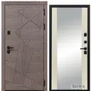 Входная дверь Diva 97/2 205x86см правый цвет Д15 софт шампань/дуб коньяк с зеркалом