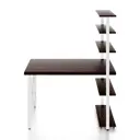 Стол Solarius loft с 5 полками столешница 40 мм 60x145x140 см крестообразные ножки сосна цвет венге