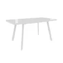 Стол прямоугольный Sakura Милан Stol_Milana_1200_White_Steklo 1200 120x120 см лдсп цвет белый, прозрачный