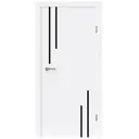 Дверь межкомнатная DK-doors Lux глухая 80х200см ПВХ цвет велютто бьянко без замка и петель в комплекте