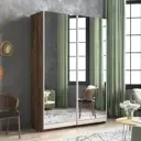 Шкаф-купе Мебельная компания е1 550605 230x140х57 см 8 полок лдсп цвет крафт табачный