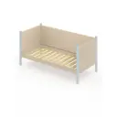 Кровать Solarius Тахта реечное основание tahta-obiv-spin-beg90-160gol 100 x 101 x 170 см дерево цвет бежевый/голубой