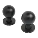 Ручка дверная на розетке Аллюр Allur Art Collection Sfera BL (59150) матовый черный