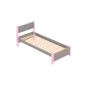 Кровать Solarius Мишка орто основание mkr-obiv-rs15-roz70-200-orto 80 x 80 x 210 см дерево цвет светло-серый/розовый