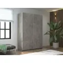 Шкаф-купе Мебельная компания е1 550517 230x160х57 см 8 полок лдсп цвет бетон