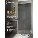Душевая дверь Doccia GLASS101dvpt/GR/2BR 101см эффект стекла прозрачный распашной