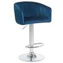 Барный стул Dobrin Darcy LM 51x107x46 см велюр цвет синий