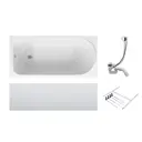 Ванна акриловая AM.PM 170x70 Sense W75A-170-070W-KL с ножками и сливом