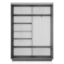 Шкаф-купе Мебельная компания е1 240x120х45 см ЛДСП 7 полок цвет серый диамант