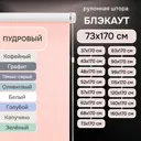 Рулонная штора Эскар блэкаут LUX 73x170 см цвет пудровый