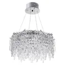 Люстра подвесная светодиодная 5074/8 HALL ODL24 Rolta 529 прозрачная E14 8x40W