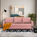 Диван раскладной Cityhd 212x77x74 см велюр цвет розовый