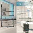 Полотенцесушитель водяной лесенка Primoclima Step water 1000x500 см нижняя подводка нержавеющая сталь цвет хром
