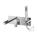 Смеситель для ванны Paffoni Tilt ti001bo (с внутренней частью) 00285762 однорычажный с душевой лейкой цвет хром
