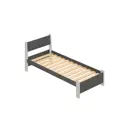 Кровать Solarius Мишка реечное основание mkr-obiv-rs17-plat100-190 110 x 80 x 200 см дерево цвет темно-серый/платиновый