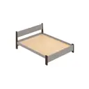 Кровать Solarius Мишка сплошное основание 130x80x210см дерево цвет светло-серый/венге