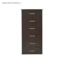 Комод Клик мебель 2458962 3 ящика 60x45x125 см ЛДСП цвет черный