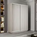 Шкаф-купе Мебельная Компания Е1 2 дверный 240x160x60 см 7 полок ЛДСП цвет ясень шимо светлый
